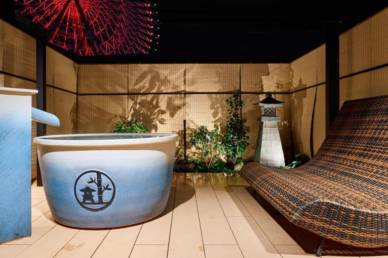 Konjakuso Osaka Tempozan "Ikesu" Projection M Apping Spa Konjakuso Osaka Tempozan "Takadoro" Wheel View Esterno foto